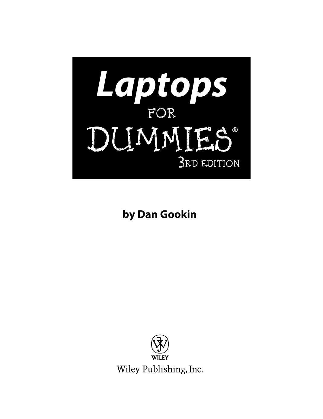 Laptops For Dummies, 3rd Edition by Dan Gookin