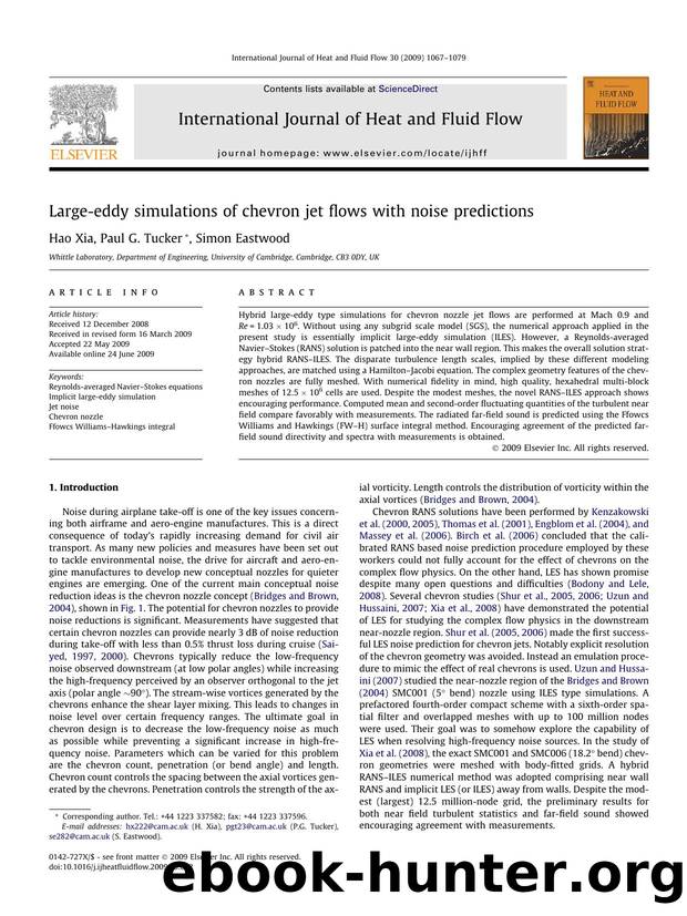 Large-eddy simulations of chevron jet flows with noise predictions by Hao Xia; Paul G. Tucker; Simon Eastwood