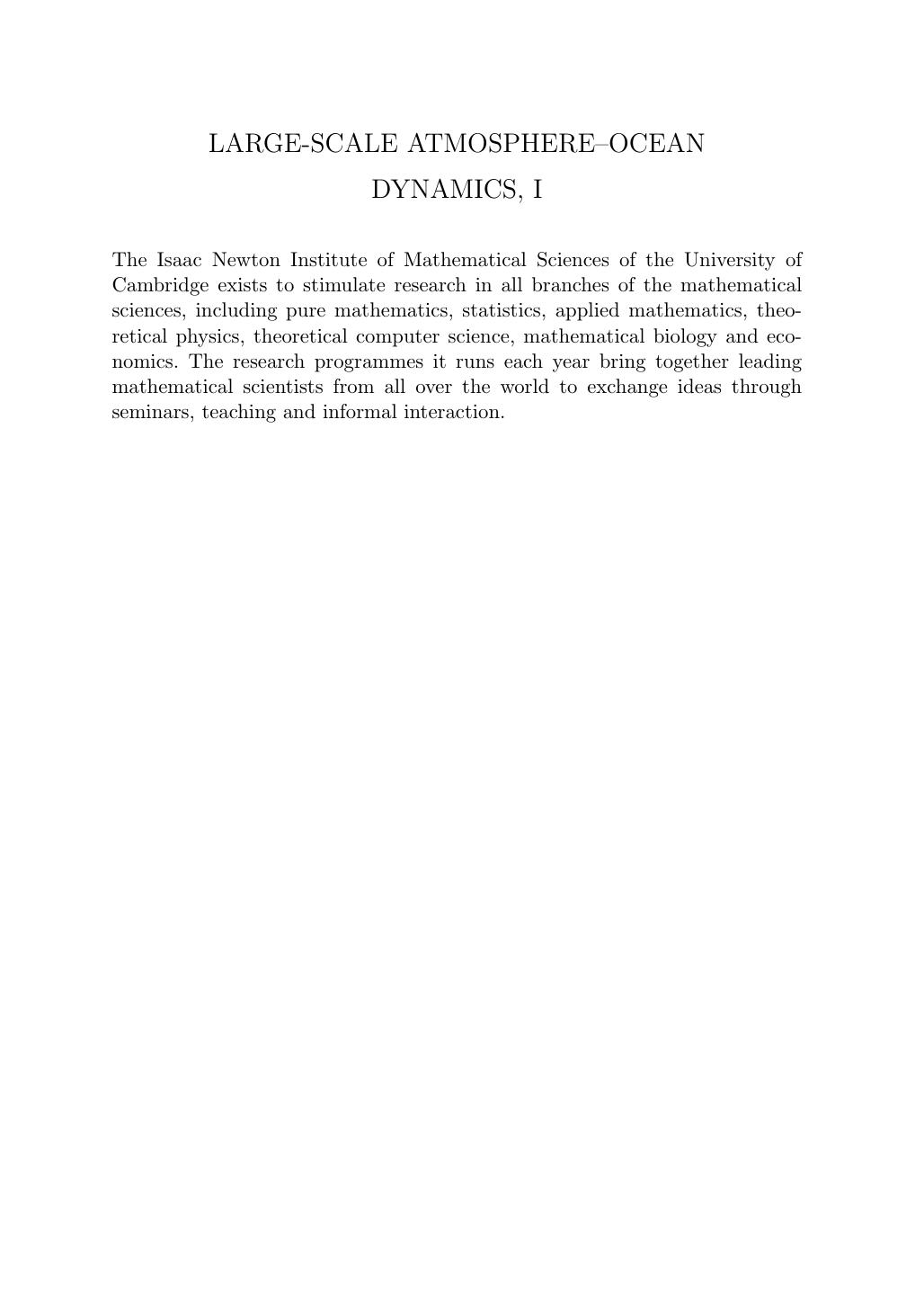 Large-scale atmosphere-ocean dynamics by Norbury J. Roulstone I. (eds.)