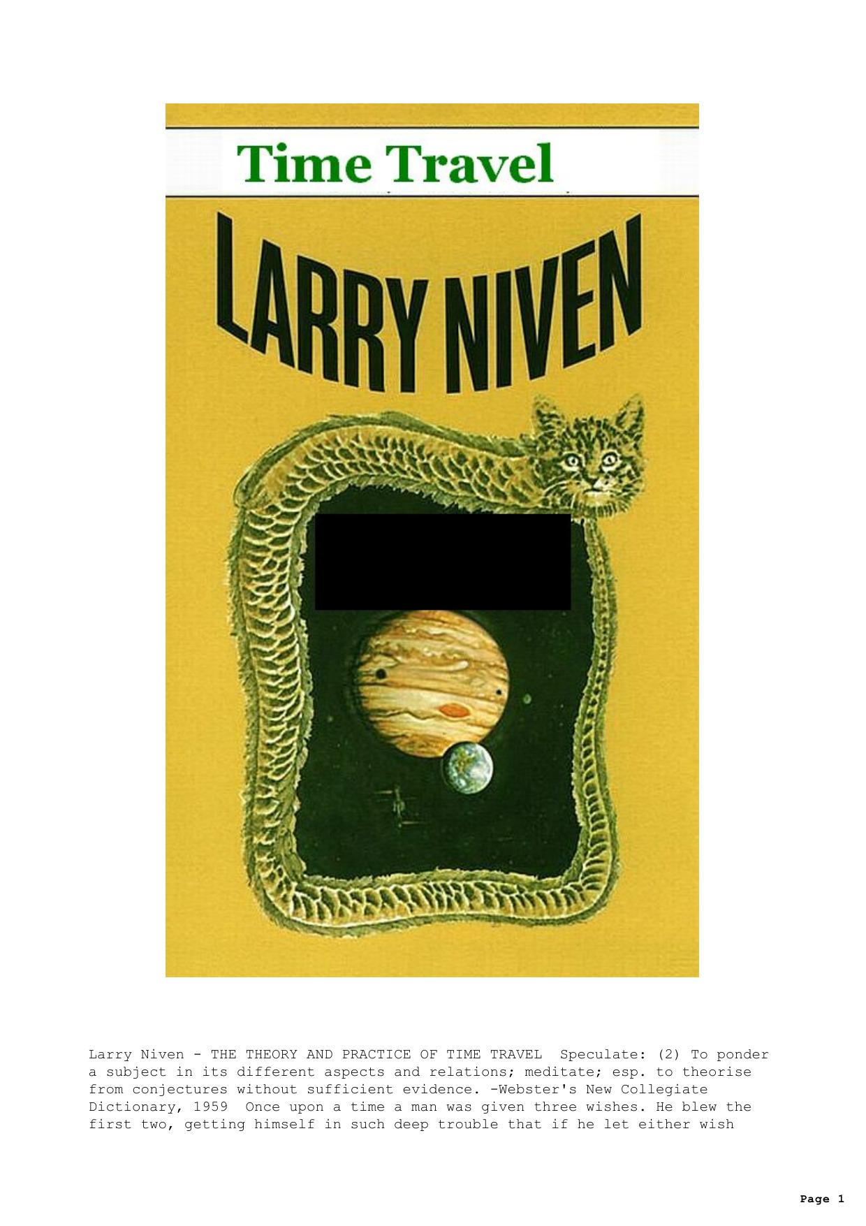 Larry Niven by Time Travel