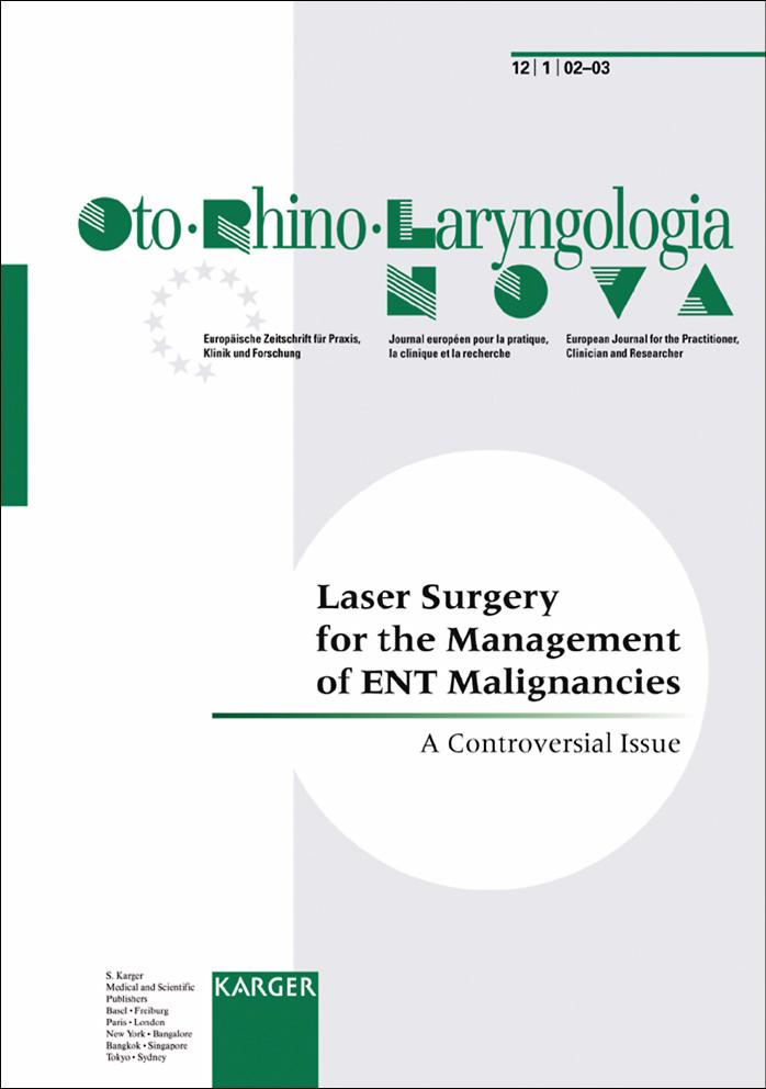 Laser Surgery for the Management of Ent Malignancies: A Controversial Issue (Oto-Rhino-Laryngologia Nova) by J. P. Guyot