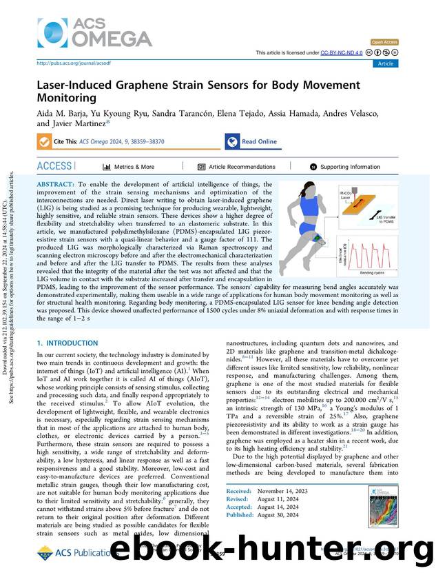 Laser-Induced Graphene Strain Sensors for Body Movement Monitoring by unknow