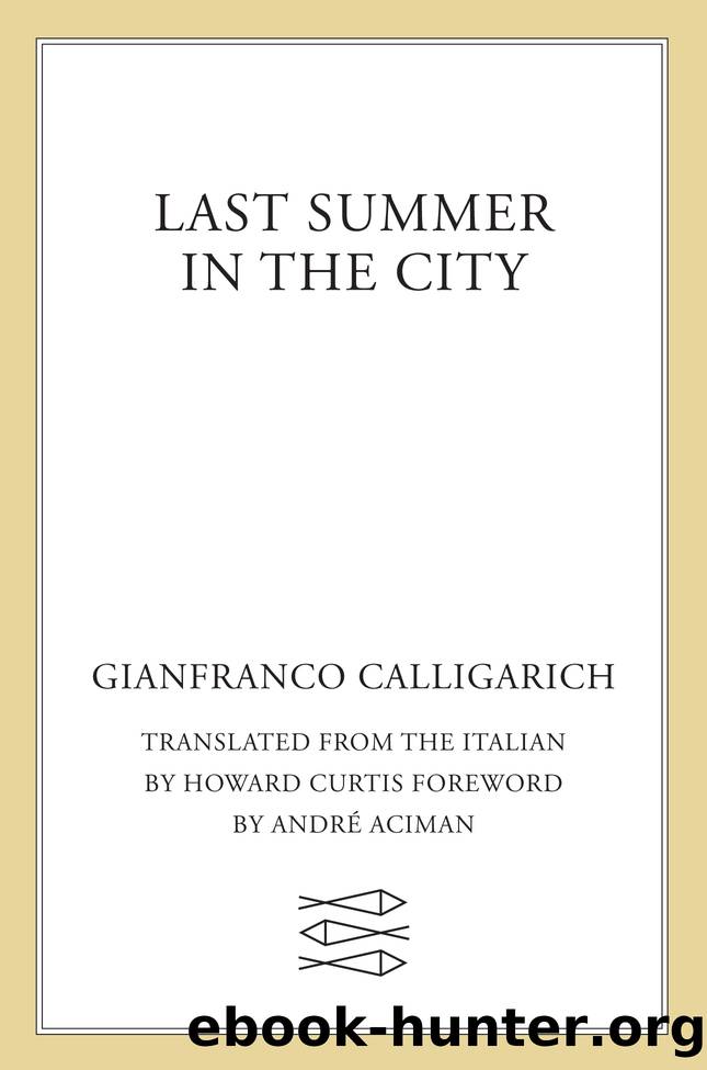 Last Summer in the City by Gianfranco Calligarich