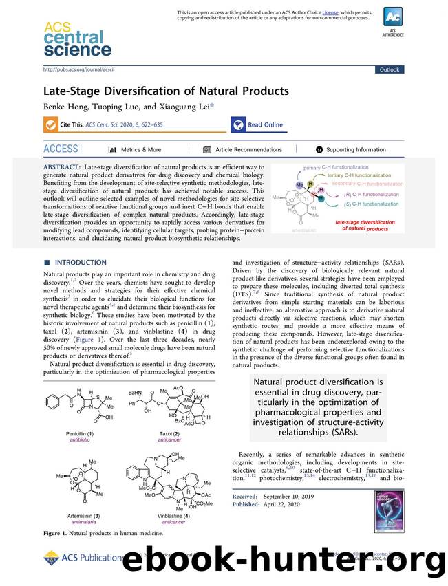 Late-Stage Diversification of Natural Products by Benke Hong & Tuoping Luo (ORCID: 0000-0003-2156-3198) & Xiaoguang Lei (ORCID: 0000-0002-0380-8035)