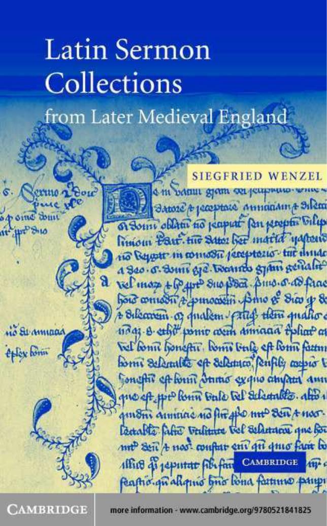 Latin Sermon Collections from Later Medieval England: Orthodox Preaching in the Age of Wyclif by Siegfried Wenzel