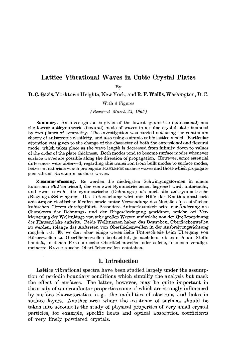 Lattice vibrational waves in cubic crystal plates by Unknown