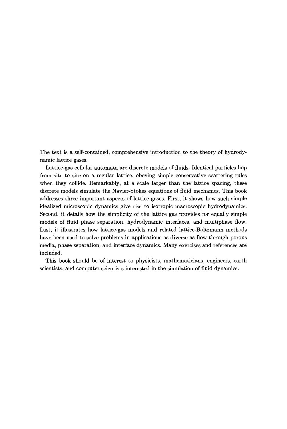 Lattice-Gas Cellular Automata: Simple Models of Complex Hydrodynamics (Collection Alea-Saclay: Monographs and Texts in Statistical Physics) by Daniel H. Rothman Stephane Zaleski