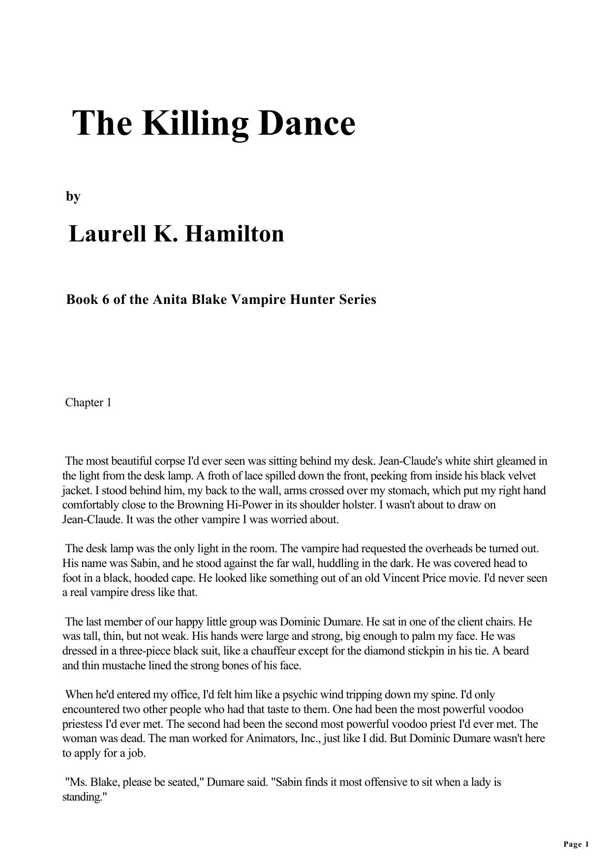 Laurell K. Hamilton - Anita Blake Vampire Hunter 06 by The Killing Dance