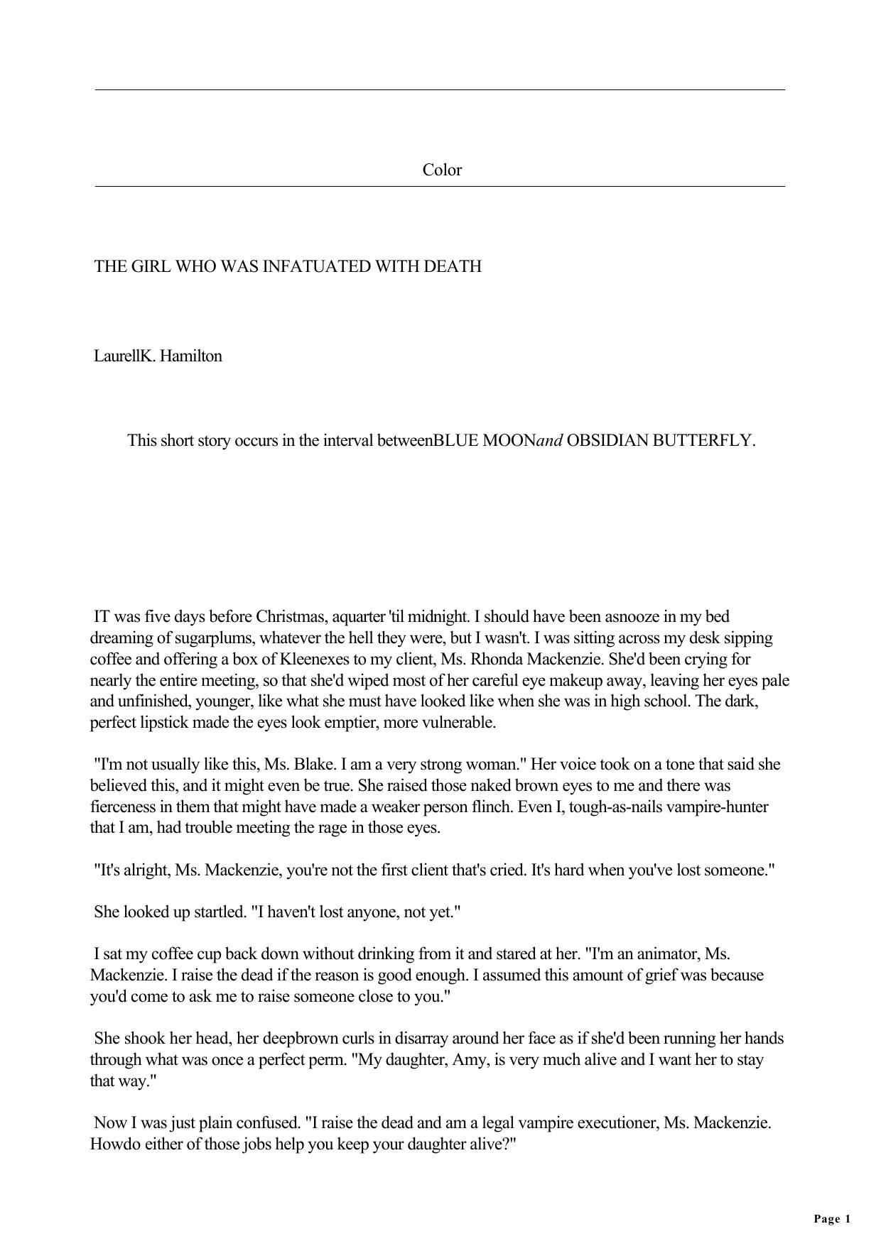 Laurell K. Hamilton - Anita Blake Vampire Hunter 8.5 by The Girl Who Was Infatuated & Death