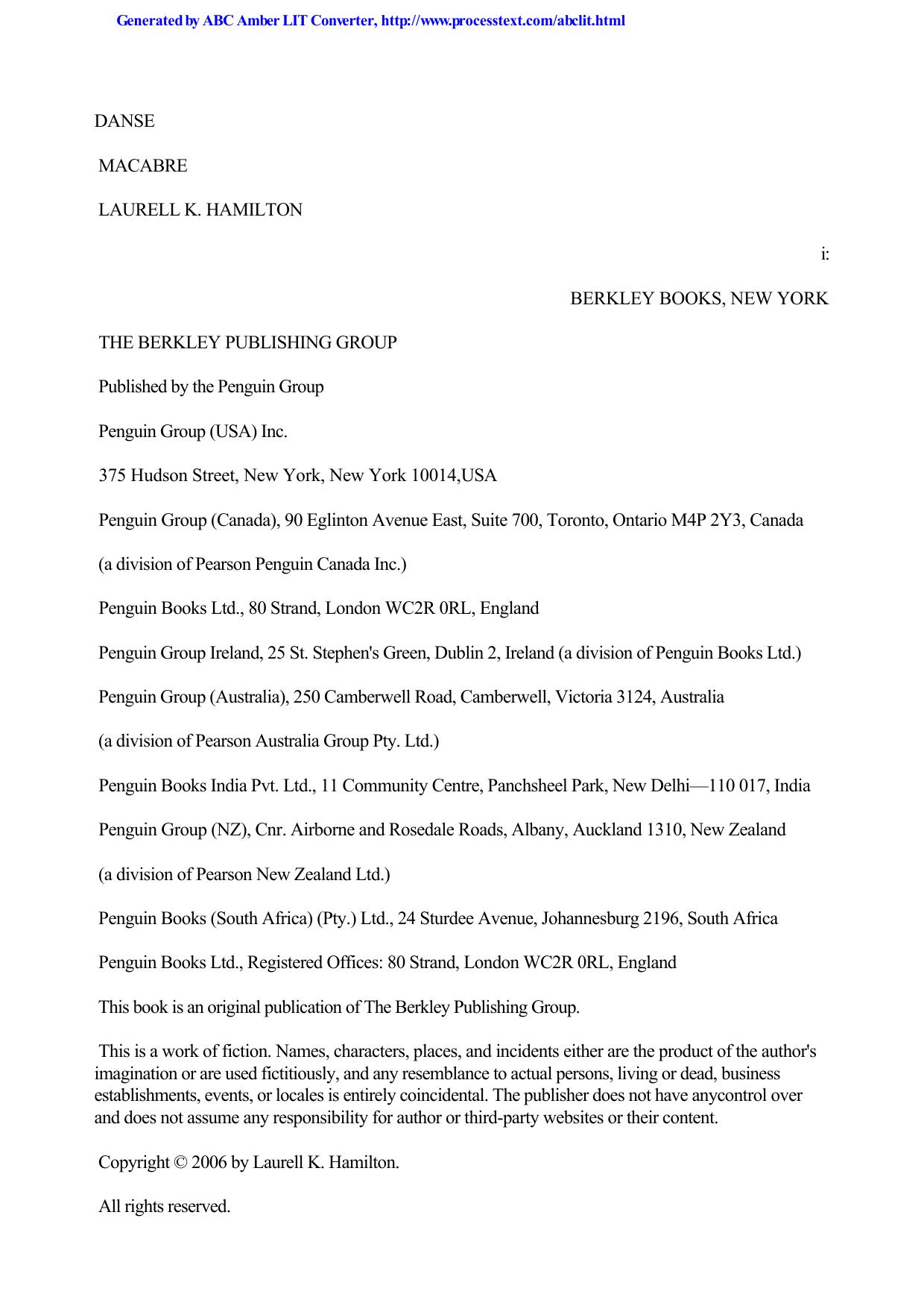 Laurell K. Hamilton - Anita Blake, Vampire Hunter 14 by Danse Macabre