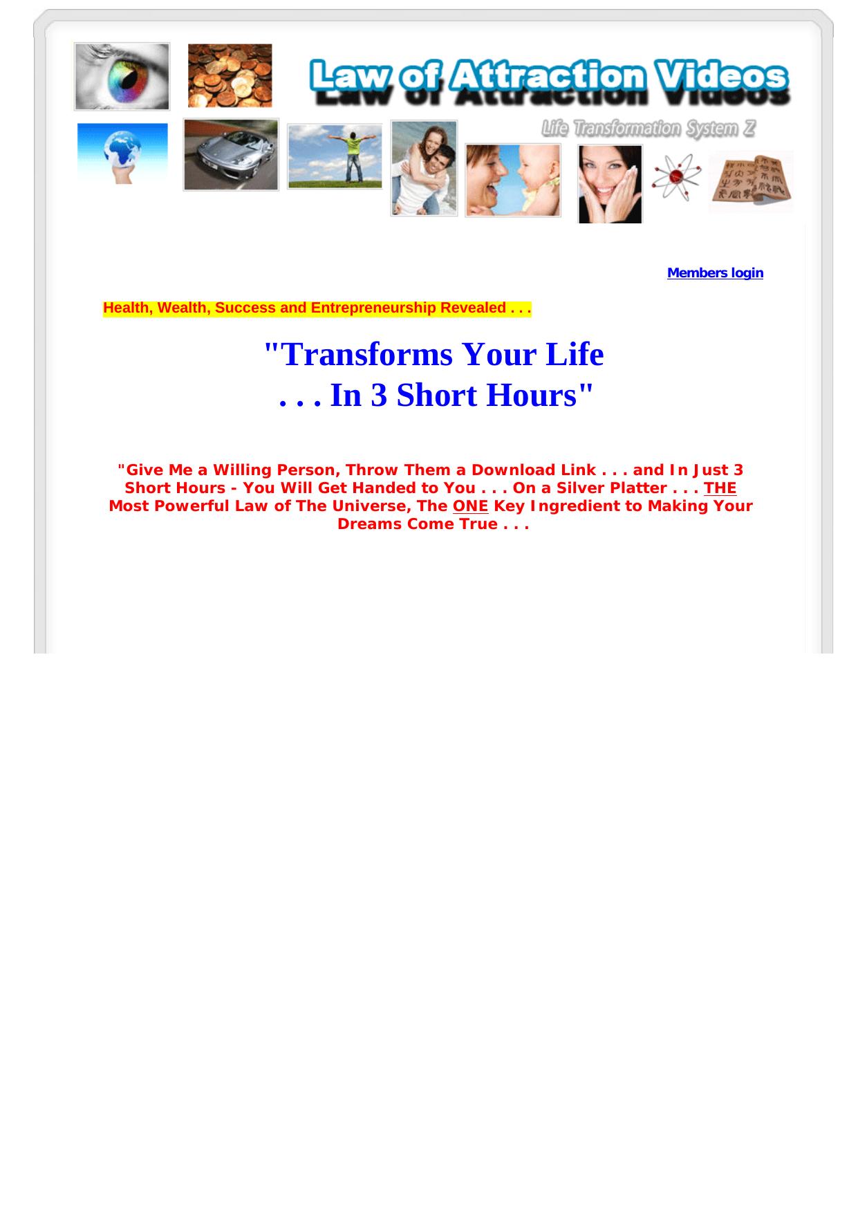 Law Of Attraction Videos Online Home Study Course. by Best of Kuszter's Collection