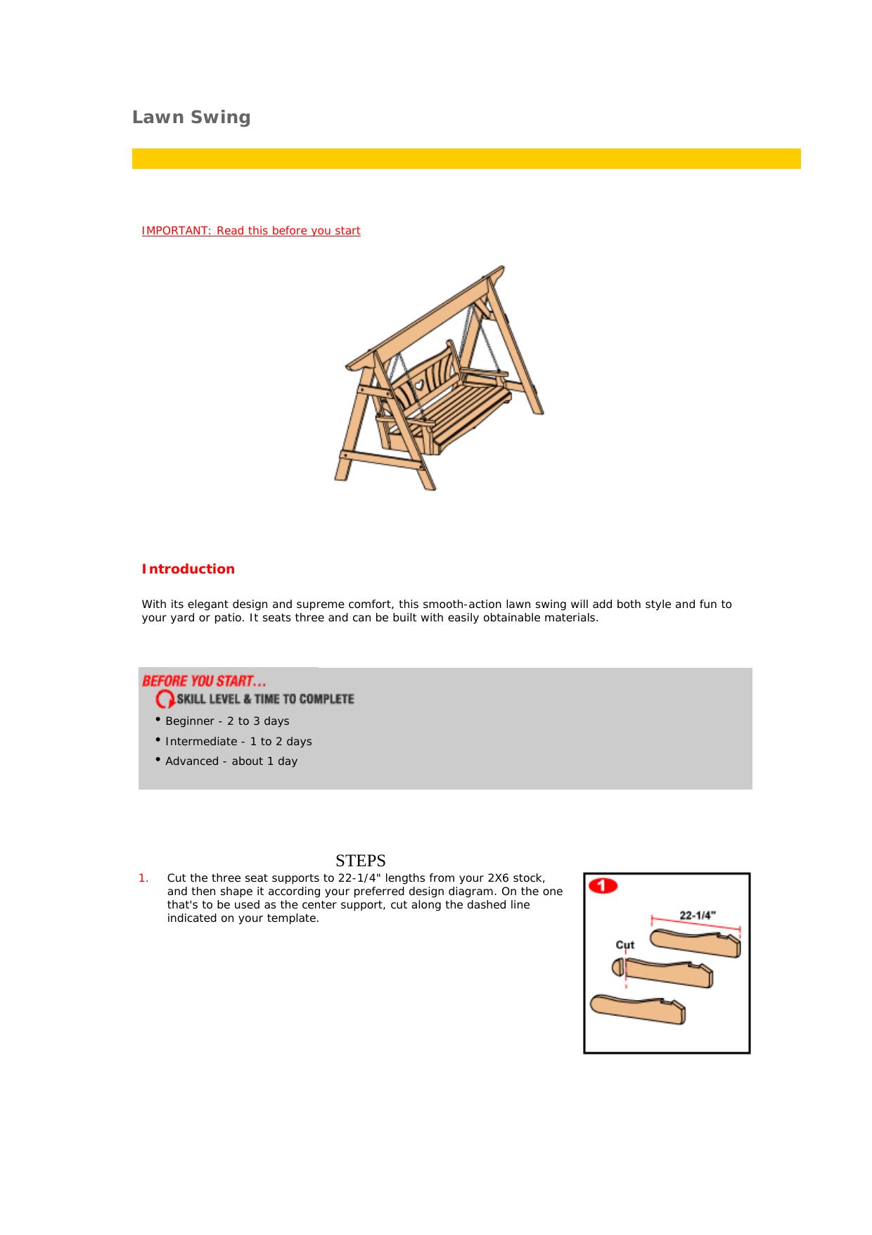 Lawn Swing by Home
