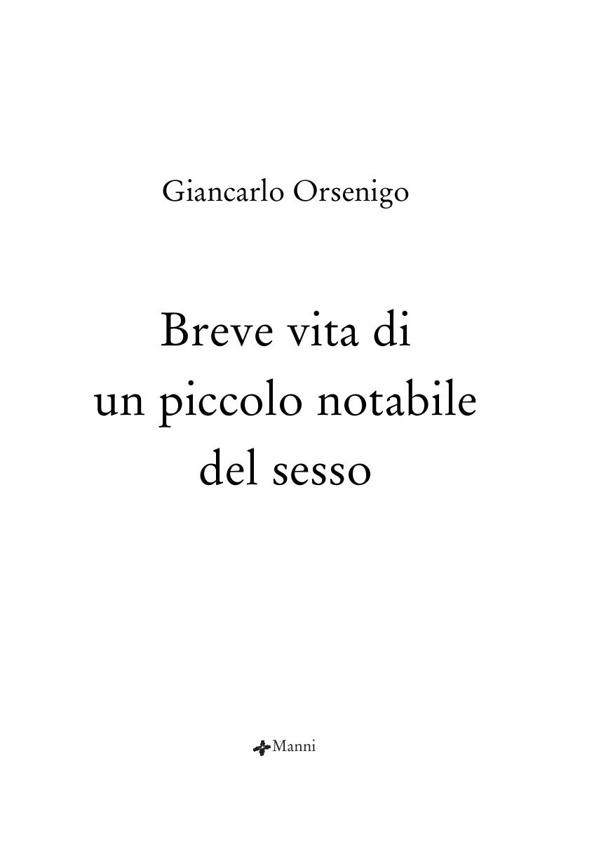 Layout by Breve Vita di Un Piccolo Notabile del Sesso