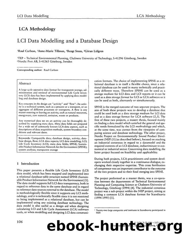Lci data modelling and a database design by Unknown