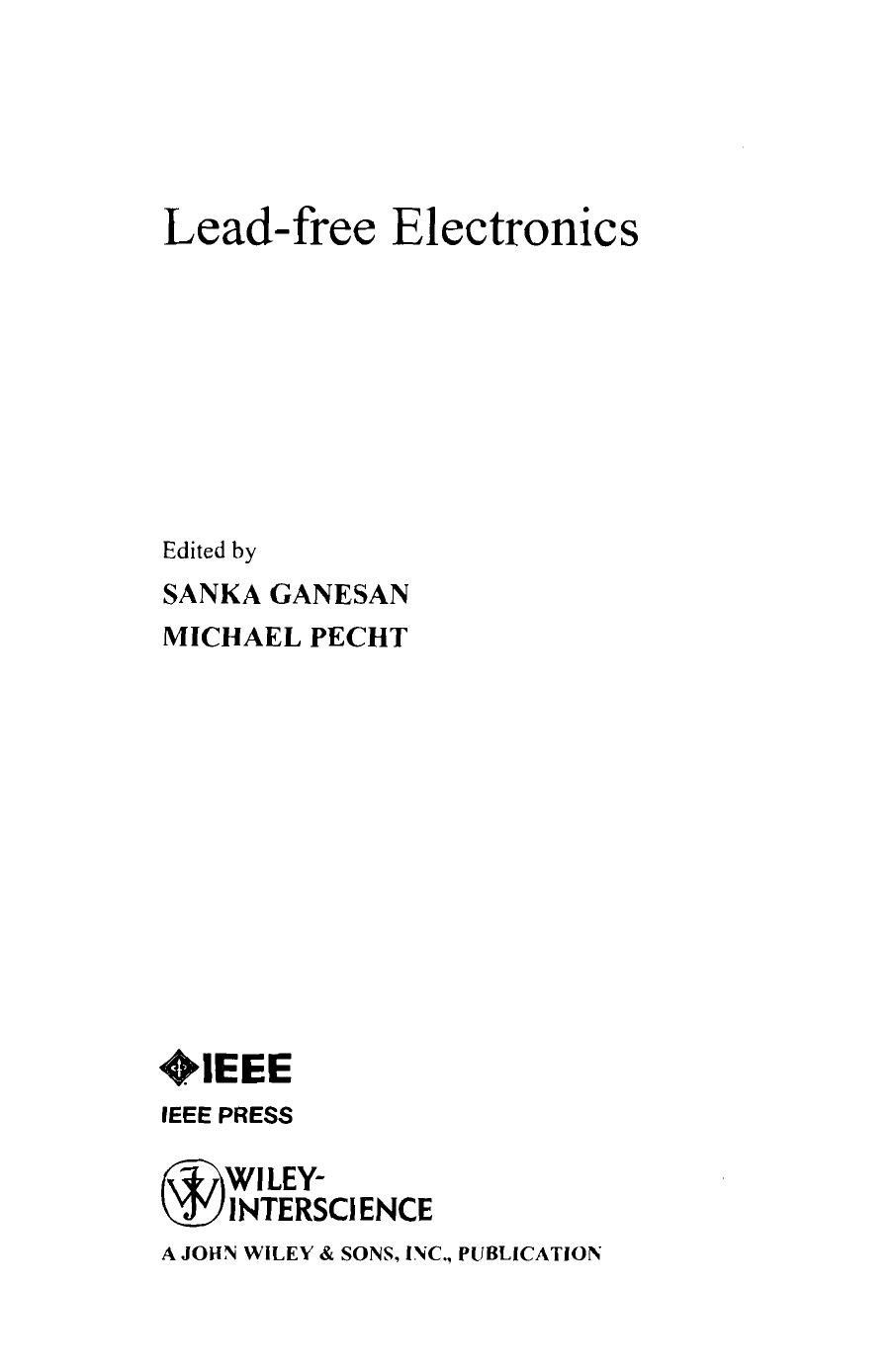 Lead-free Electronics by Unknown