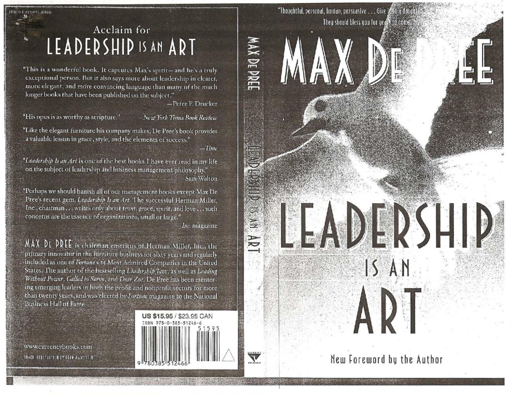 Leadership Is an Art by Max Depree