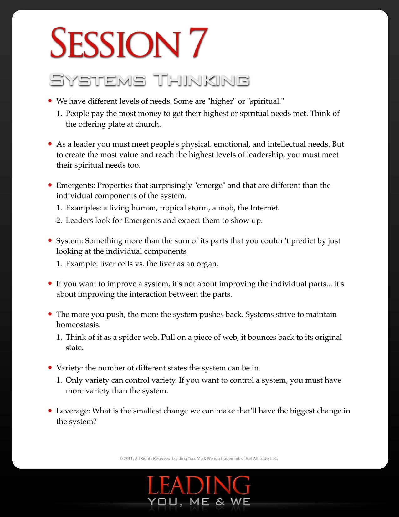 Leading You Me & We 07 Systems Thinking by Eben Pagan
