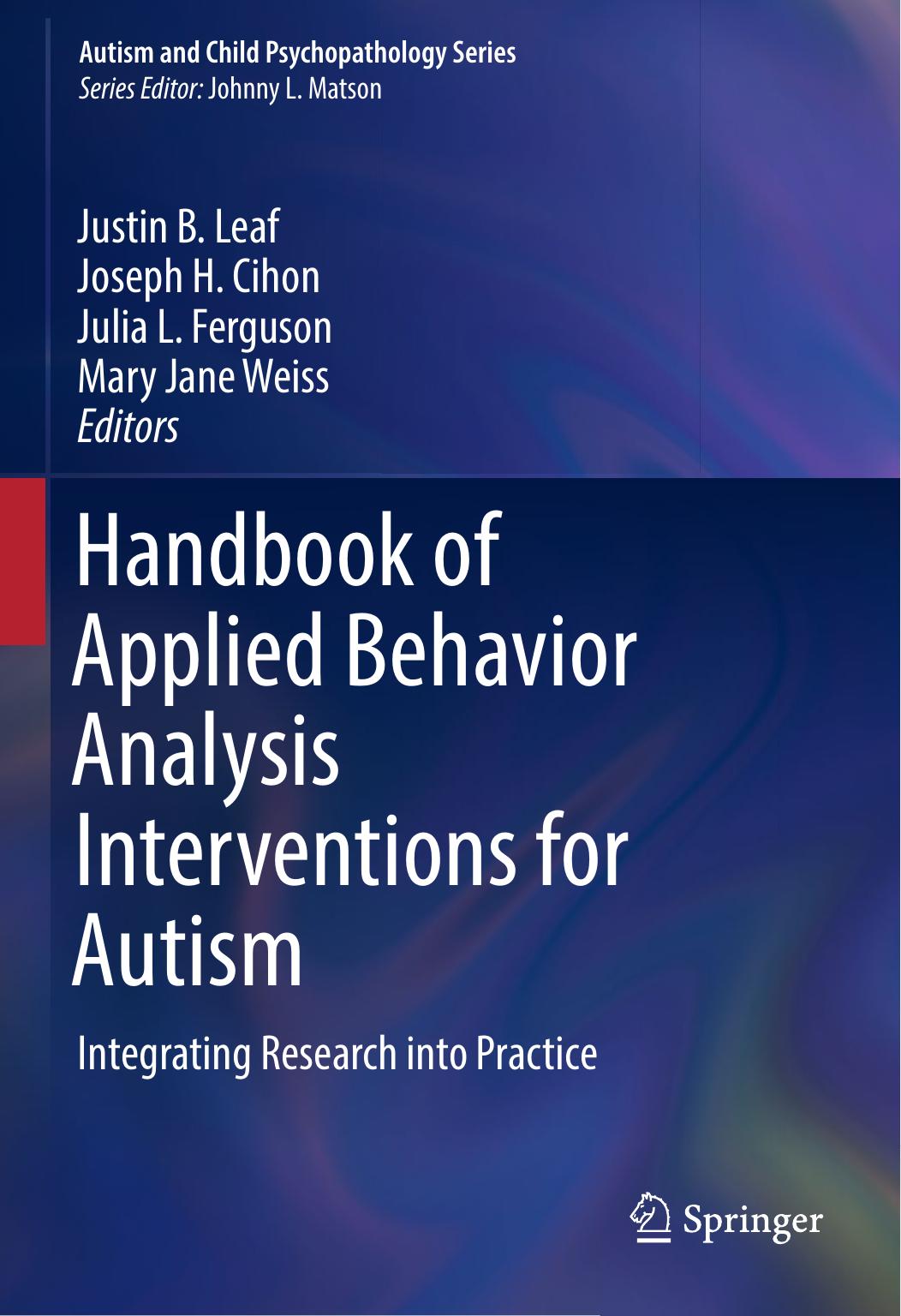 Leaf J. Handbook of Applied Behavior Analysis...2022 by Unknown