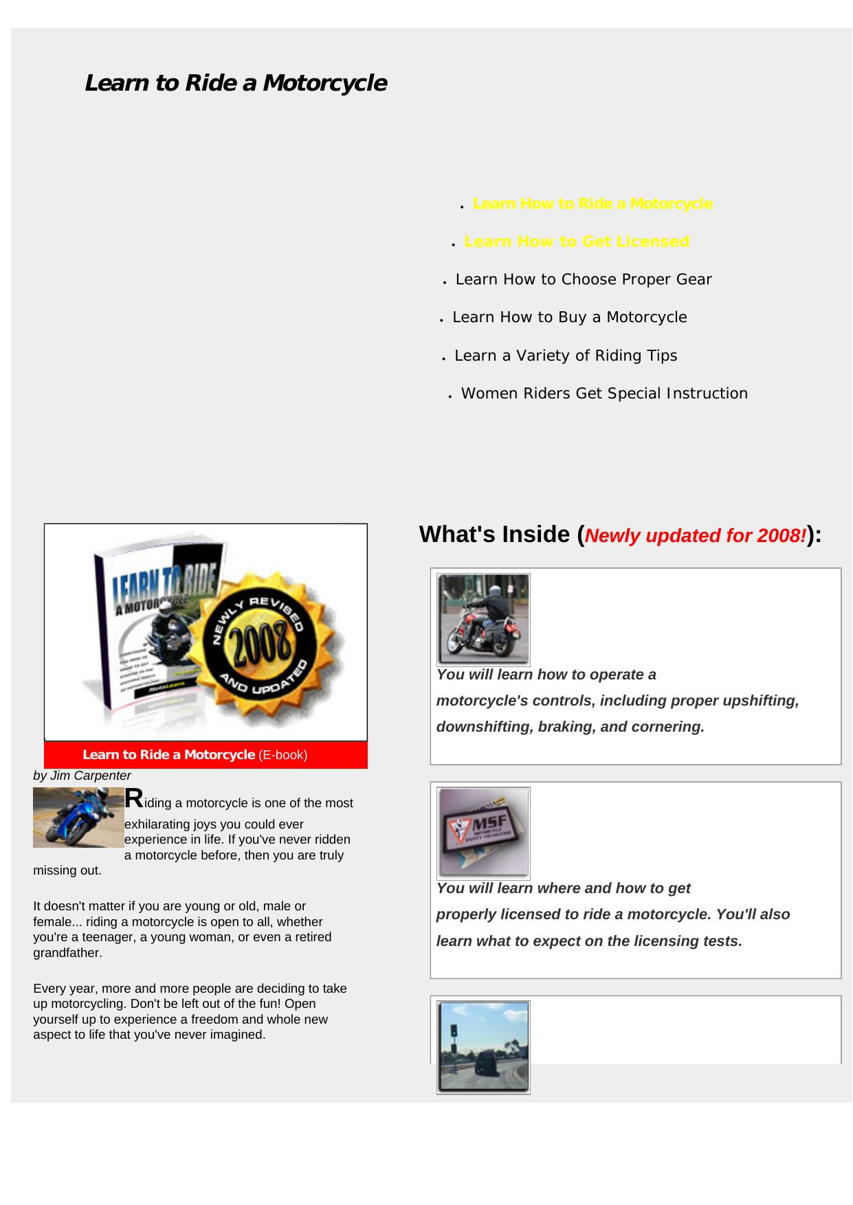 Learn To Ride A Motorcycle. by Best of Kuszter's Collection