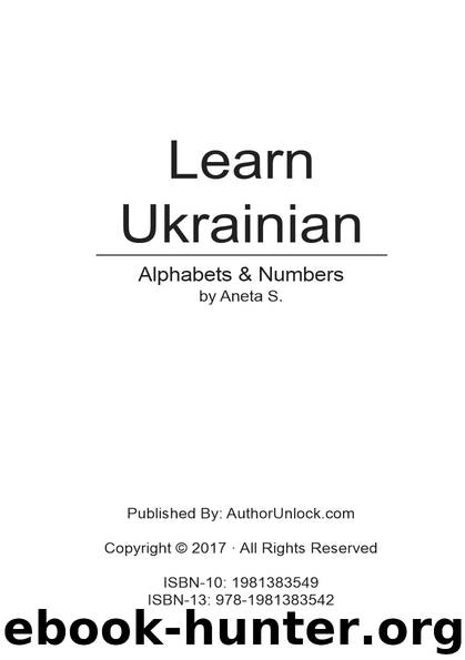 Learn Ukrainian Alphabets & Numbers by Aneta S