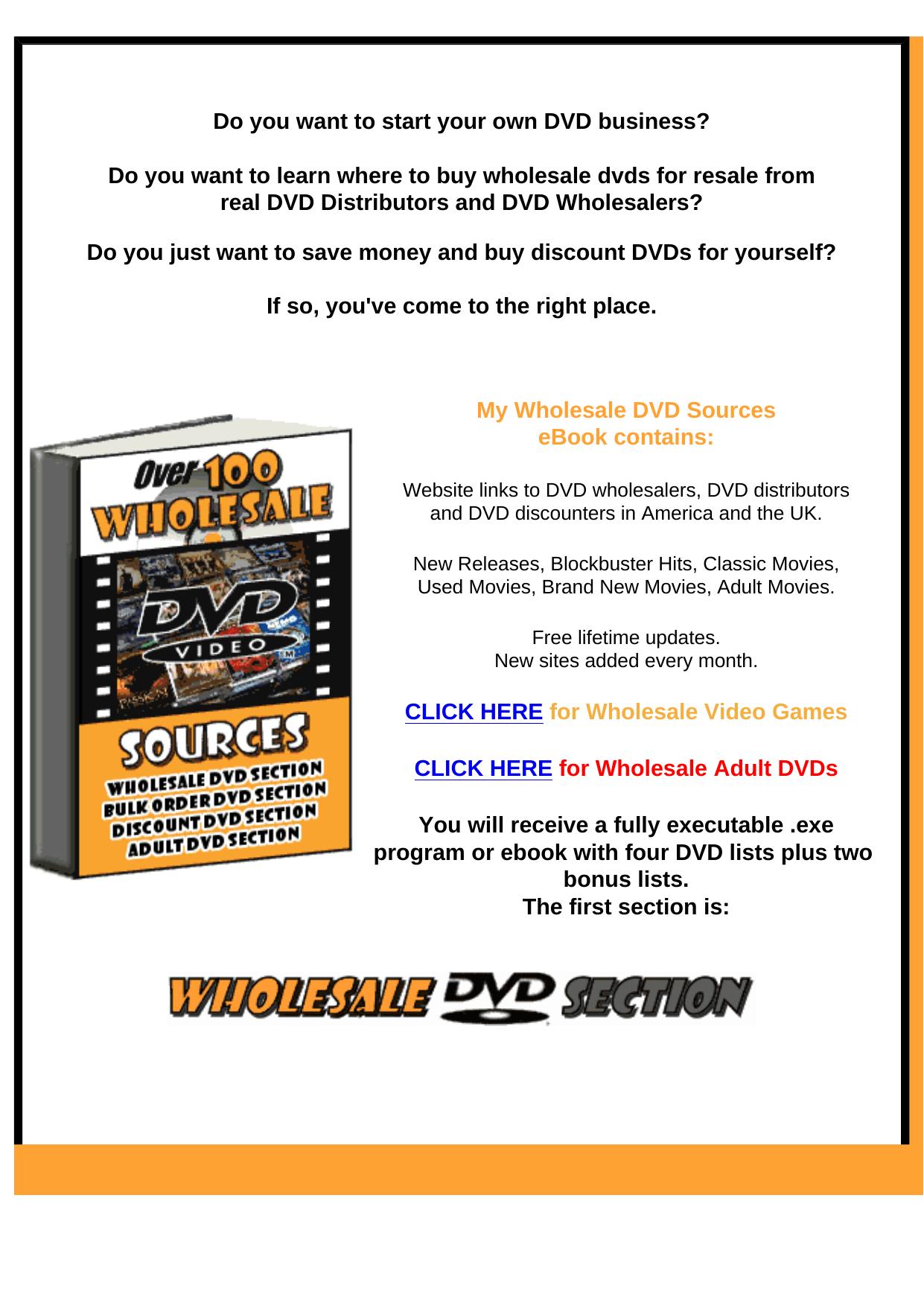 Learn Where To Buy DVDs Wholesale. by Best of Kuszter's Collection