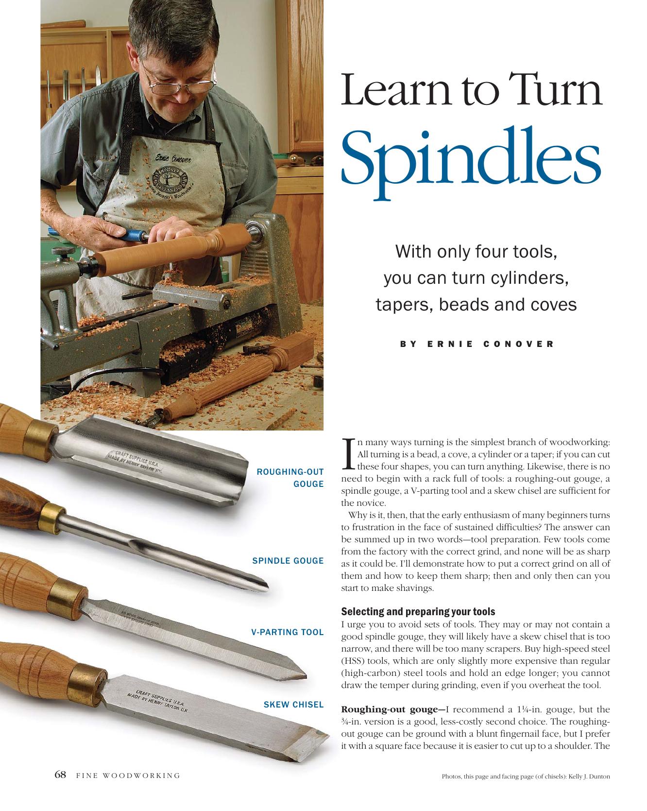 Learn to Turn Spindles by Ernie Conover