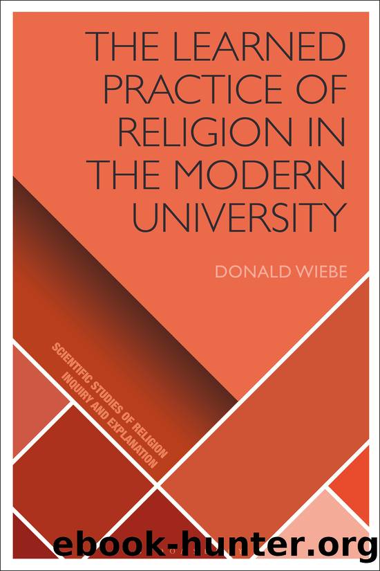 Learned Practice of Religion in the Modern University by Donald Wiebe;