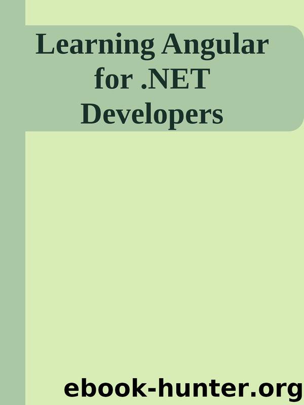 Learning Angular for .NET Developers by 2017