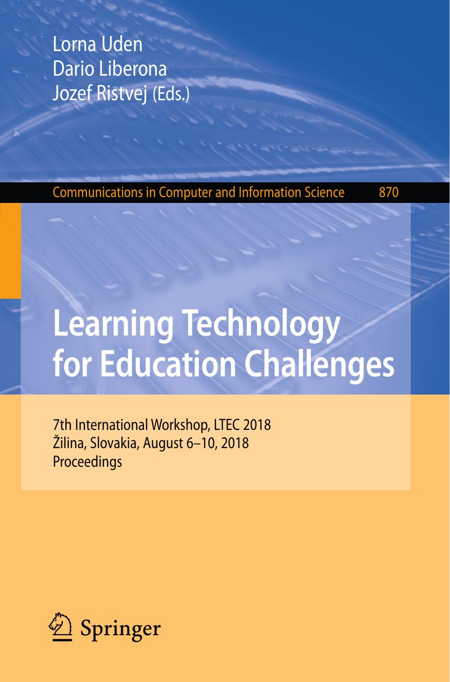 Learning Technology for Education Challenges by 0002624