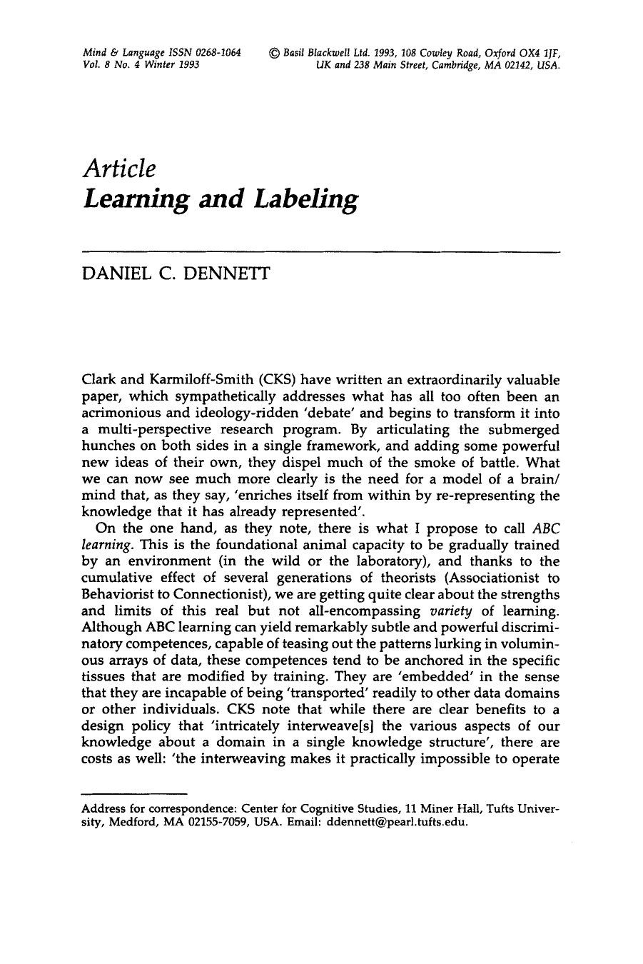 Learning and Labeling by Learning & Labeling (1993)