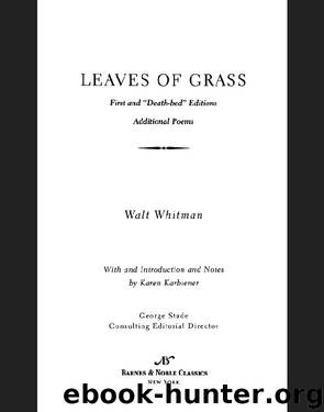 Leaves of Grass (Barnes & Noble Classics Series) by Walt Whitman