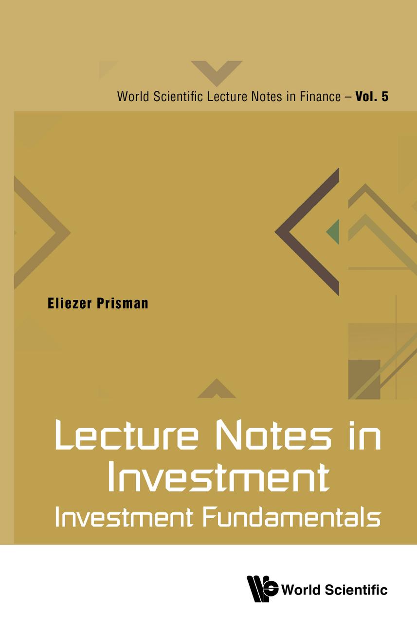 Lecture Notes in Investment: Investment Fundamentals by Unknow