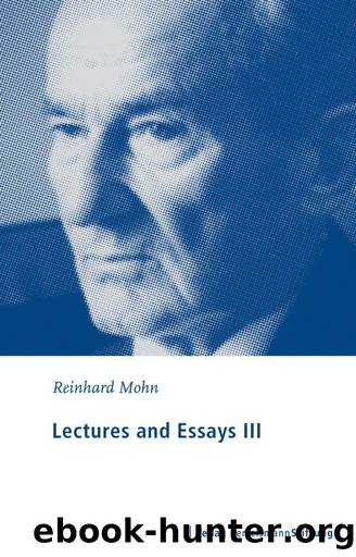 Lectures and Essays III by Reinhard Mohn