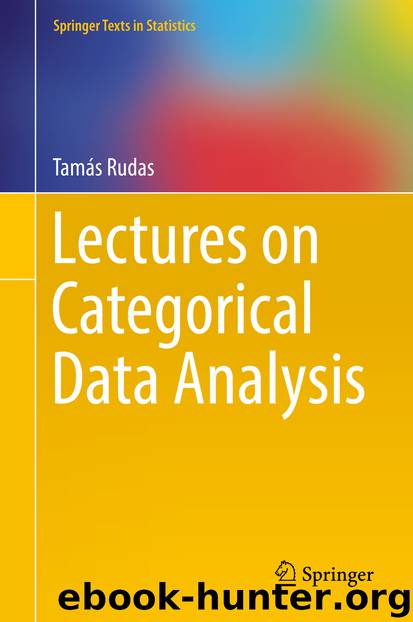 Lectures on Categorical Data Analysis by Tamás Rudas