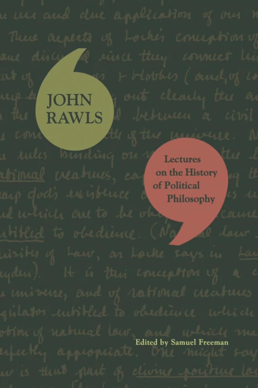 Lectures on the History of Political Philosophy by John Rawls