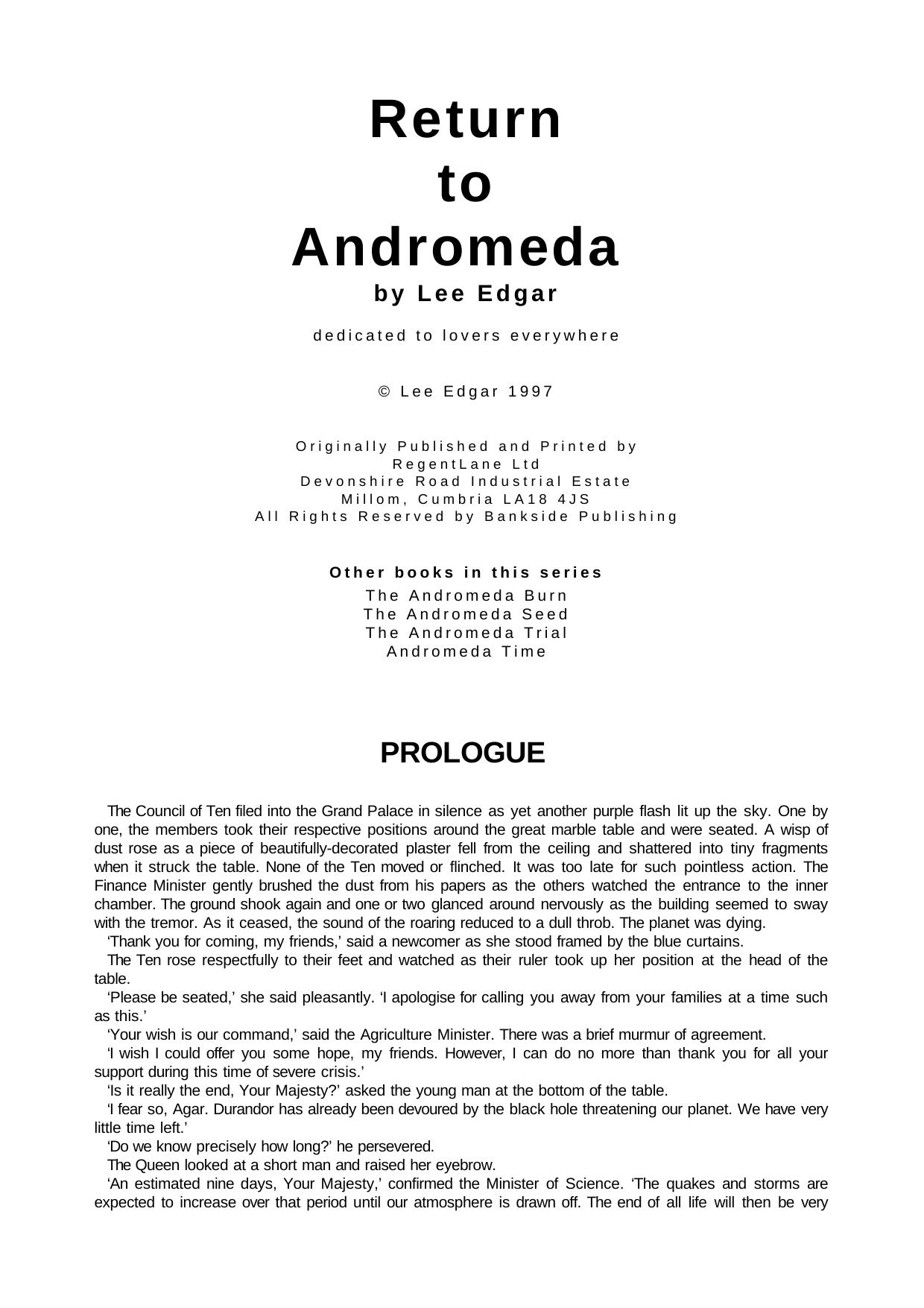 Lee Edgar by Return to Andromeda