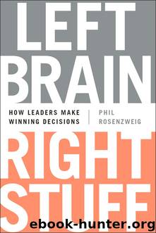 Left Brain, Right Stuff by Phil Rosenzweig