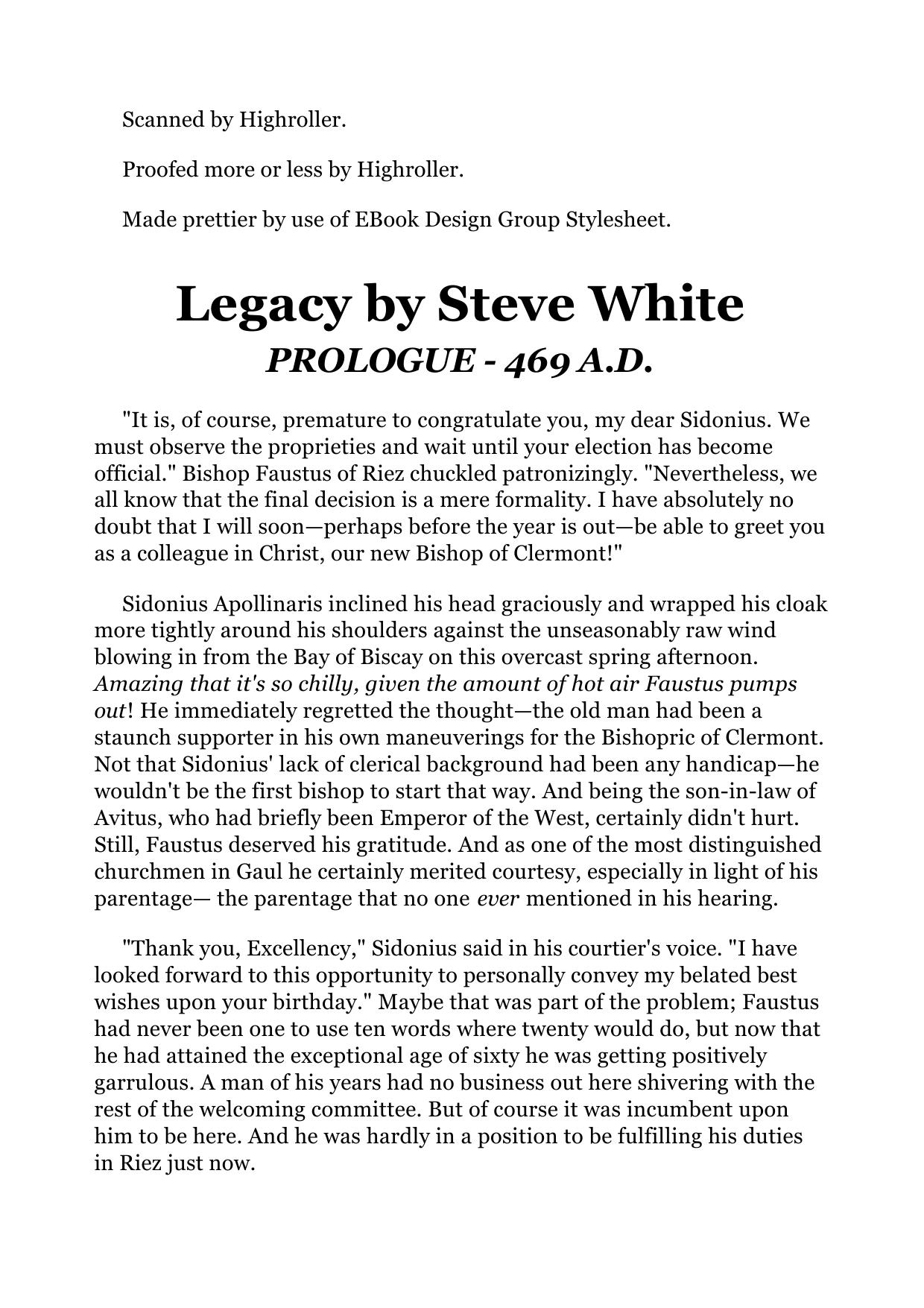 Legacy by Steve White