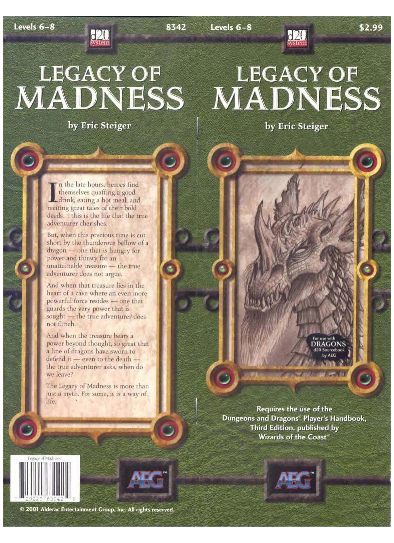 Legacy of Madness by Alderac Entertainment Group
