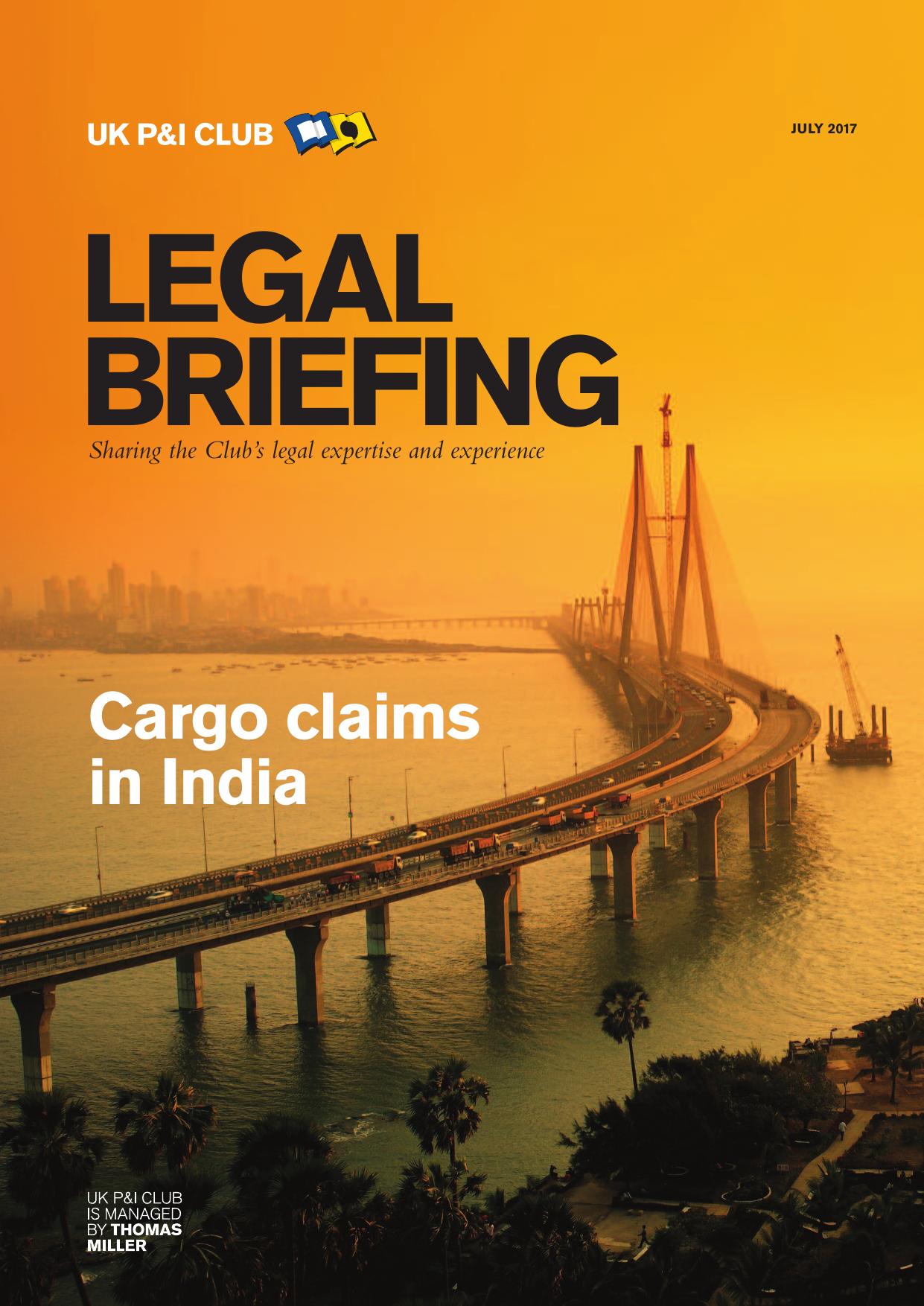 Legal Briefing Cargo Claims in India by Indian Cargo Claims WEB