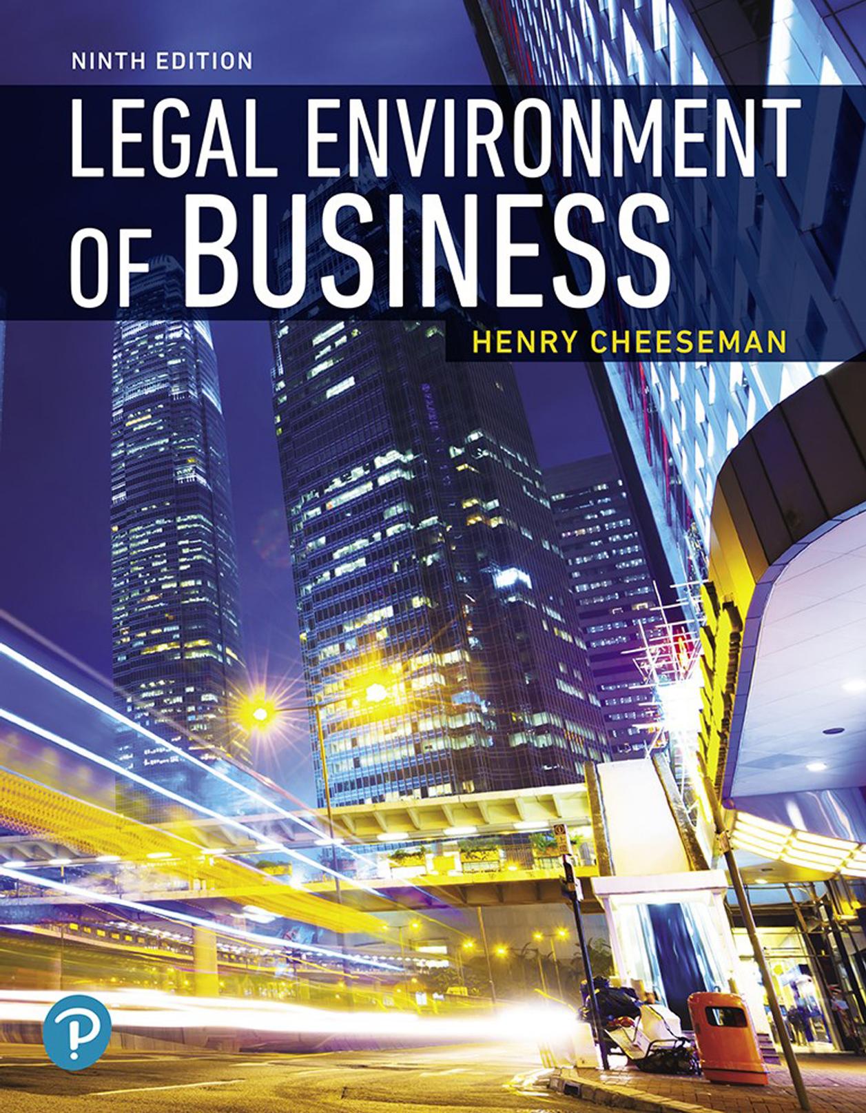Legal Environment of Business by Henry Cheeseman