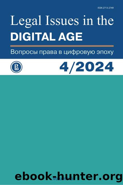 Legal Issues in the Digital Age Vol 5 No 3 (2024) by Legal Issues in the Digital Age