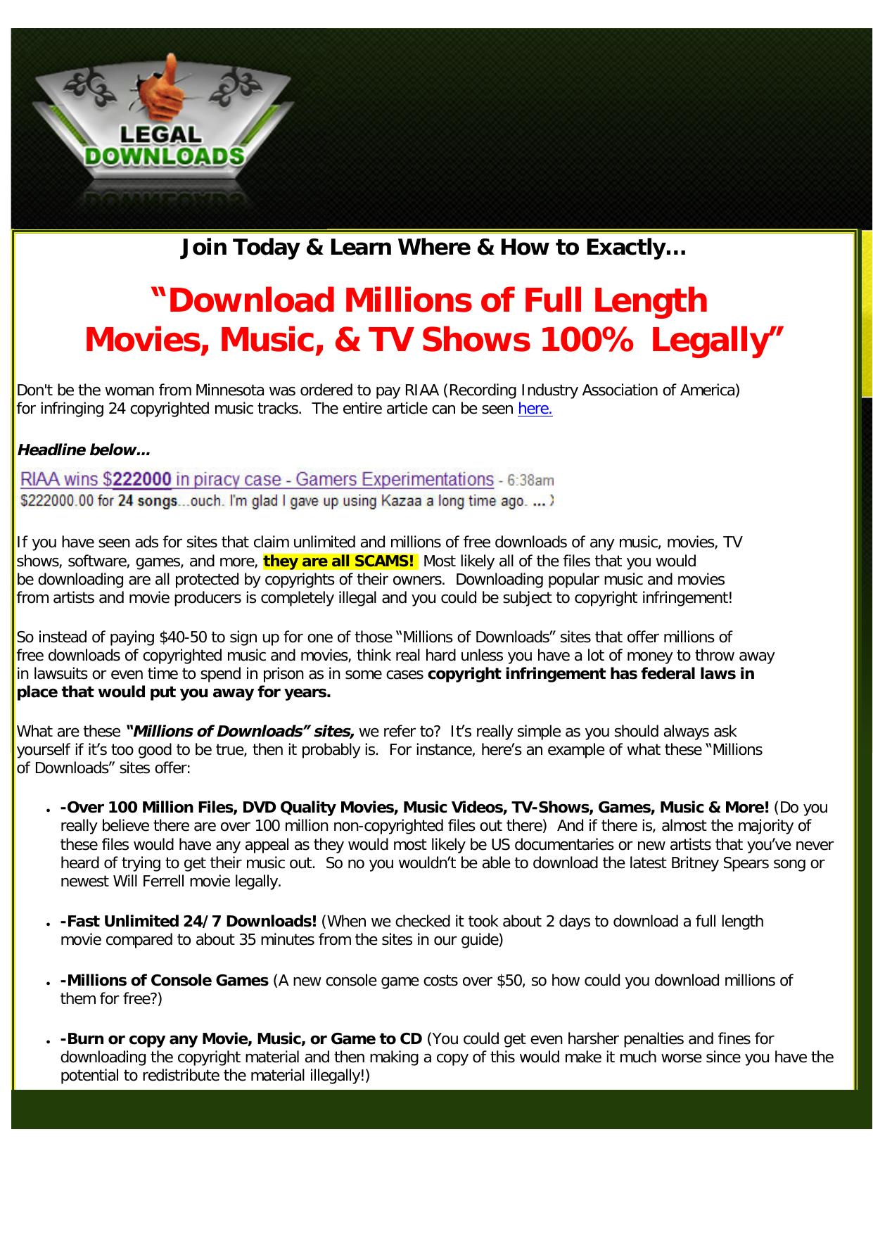 Legal Movie & Music Downloading. by Best of Kuszter's Collection