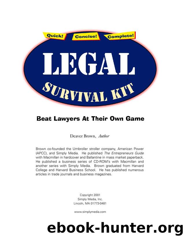 Legal Survival Kit by Simply Media Inc