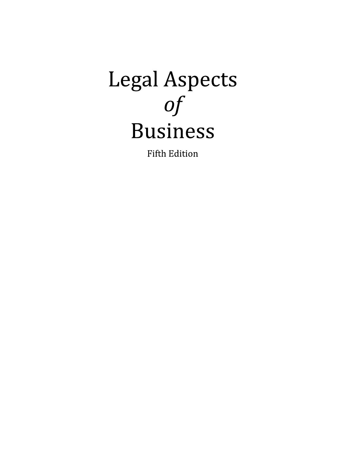 Legal aspects of business by Akhileshwar Pathak