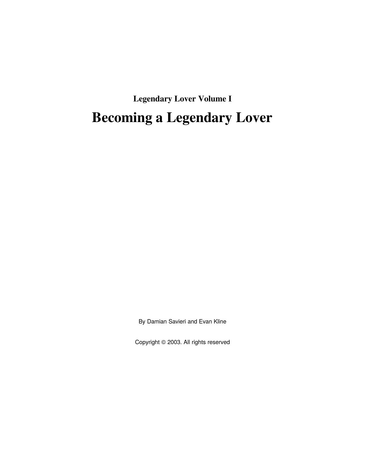 Legendary Lover Volume I.PDF by Administrator