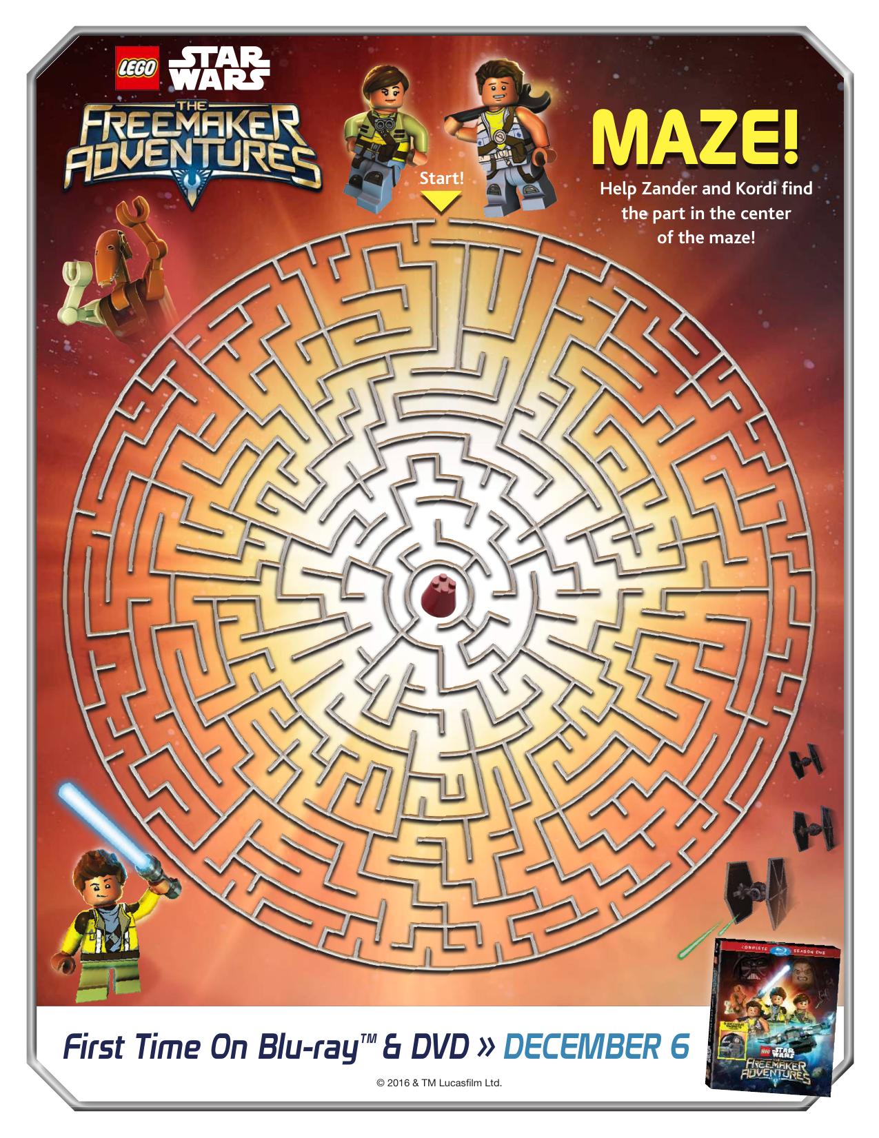 Lego Star Wars The Freemaker Adventures Activity Set-maze by Unknown