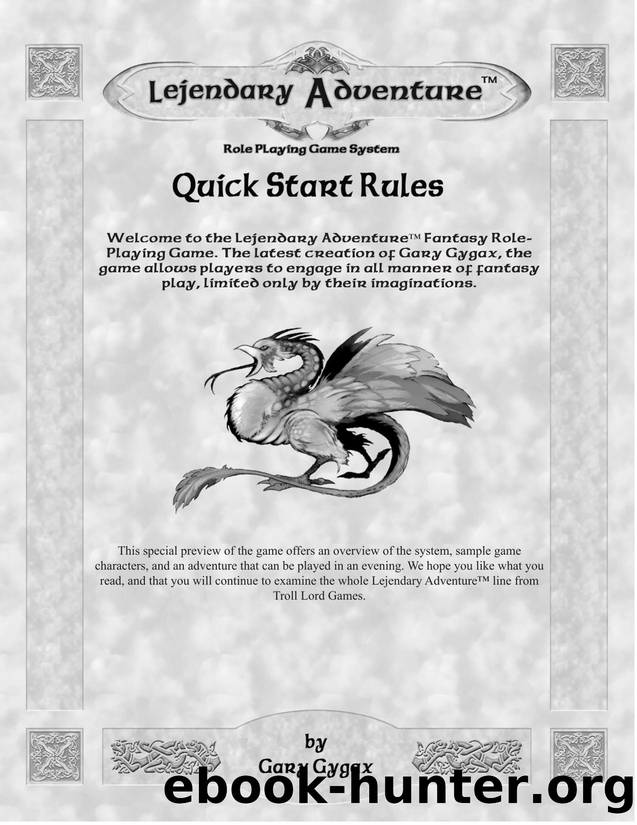 Lejendary Adventure Quick Start Rules by Unknown