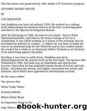 Len Deighton - Goodbye Mickey M by Goodbye Mickey Mouse