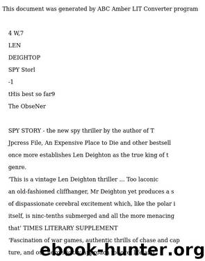 Len Deighton - Harry Palmer 05 by Spy Story